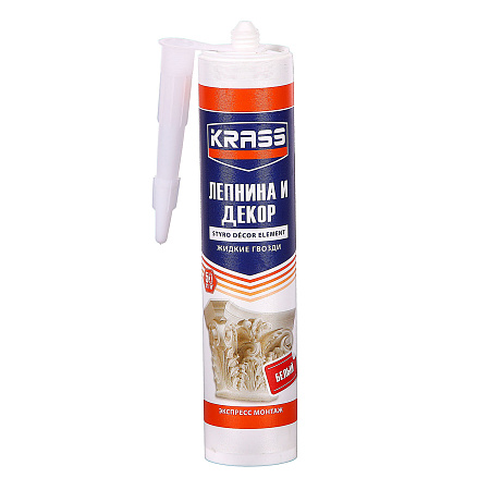 Жидкие гвозди для стиропора и панелей 300мл белый  KRASS   *6/24/1152