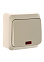 Выключатель "Этюд" ОП 1кл. кремовый с подсветкой ВА10-005К  *10/25