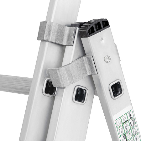 Лестница многофункциональная складная алюм. 3х 9ступ.,общ.дл.5,52м,max н.120кгNV1230 1230309 "НВ" *1