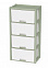 Комод пластм. "Колорит" 4 ящика выс.940мм, шир.475мм, гл.300мм Зелёный М9041"ЗПИ "Альтернатива" *1