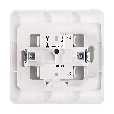 Выключатель "Этюд" СП 1кл. белый с подсветкой ВС10-005В  *10/20