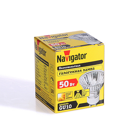 Лампа накаливания галогенная 50W-220V GU10 JCDRC Navigator 94208 *1/200