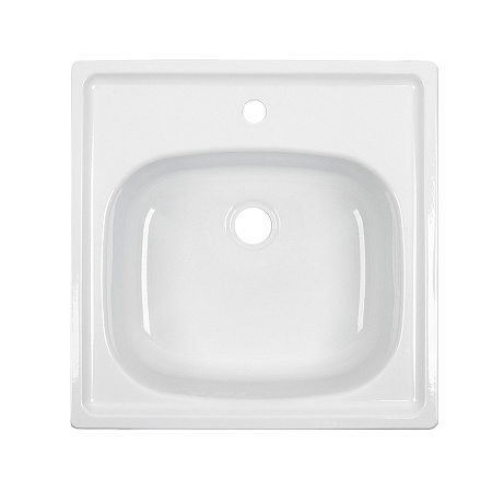 Мойка стальн. эмалир. ANTIKA  500*500мм белая орхидея (с кронштейнами и метизами)