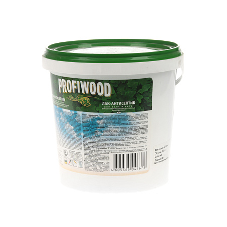 Лак акриловый для бань и саун 0,9 кг PROFIWOOD *1/6/588