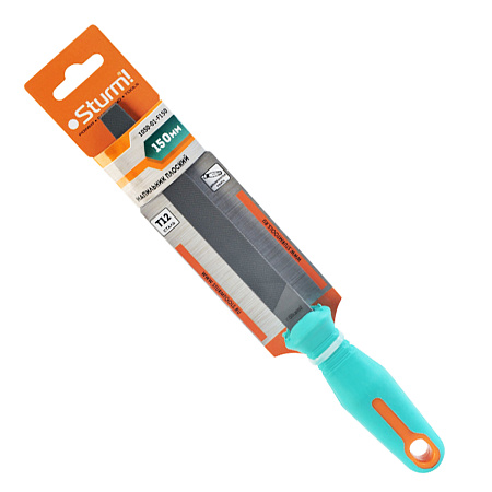 Напильник плоский 150мм STURM обрезин.ручк.(арт.1050-01-F150)  *1/12/120