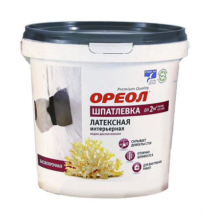 Шпатлевка латексная для внутренних работ 1,5 кг Ореол *1/6