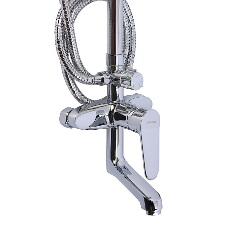 Смеситель д/ванны со стойкой для душа + ручной душ Accoona A8396 *1*