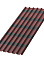 Черепица Ондулин красная 195*96см толщина 3,3мм *1/300
