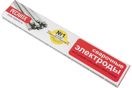 Электроды сварочные рутиловые d=2,5мм, пачка 1кг МР-З Ресанта *1/12