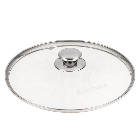 Кастрюля алюмин. антипригарная "Kukmara" "Мраморная" кофейн "жаровня" 3,0л Стекл.кр. жмк32а *1/5