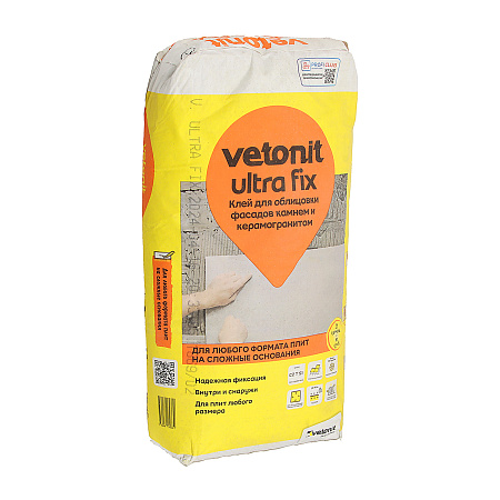 Клей для плитки Ultra Fix 25кг Vetonit класс С2 Т S1 *1/48