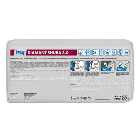 Штукатурка декоративная Диамант Шуба 3,0 25 кг КНАУФ *1/48