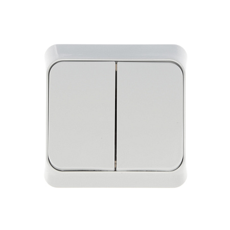 Выключатель "Этюд" ОП 2кл. белый ВА10-002В  *10/25