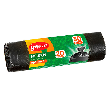 Мешки для мусора  20л*30шт толщ.6мкм "Умничка" MPU0484 ("МультиПласт") *50