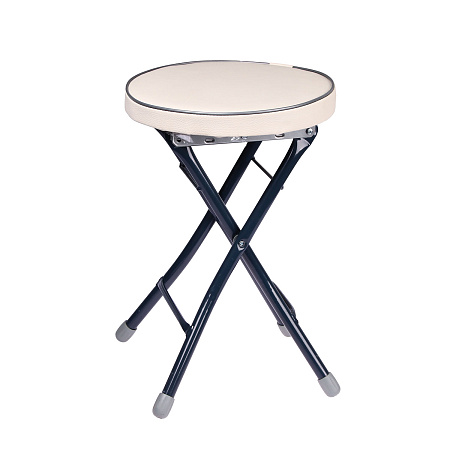 Табурет Складной с мягким кругл.сидением, металл.опоры с dтруб 22мм цвета-"микс" ТБСК1 "Ника" *4