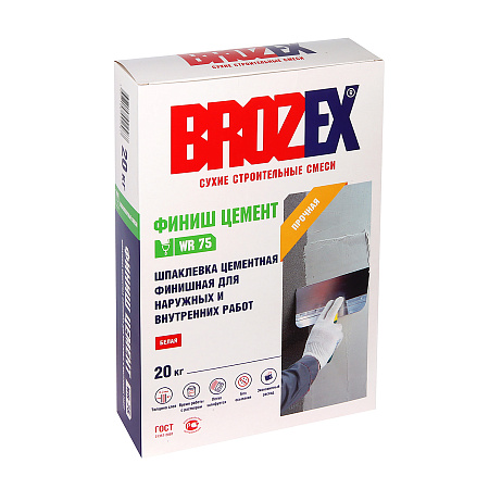 Шпаклевка цементная WR 75 Финиш Цемент(ШС-33) 20 кг BROZEX *1/56