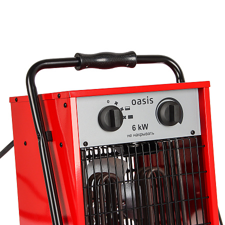 Пушка тепловая электрическая  6кВт 600м3/ч S-60м2 ТЭН квадратная 380В TP-60S (U) ОАЗИС *1