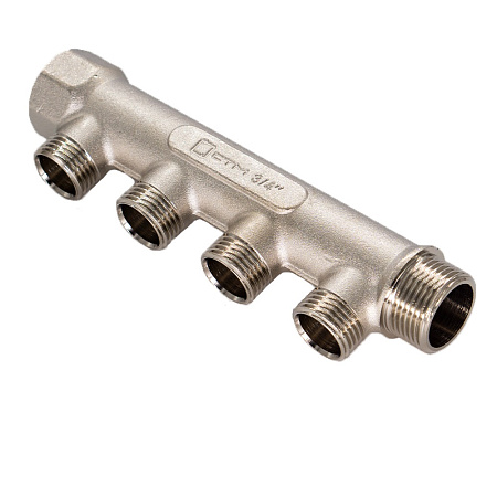 Коллектор 4 выхода НР 3/4"х1/2" CTM C4MM3412 *1/30