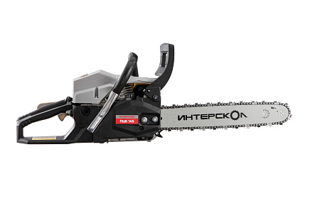 Пила цепная бензиновая 2Т 2,4л.с 45см3 шина40см цепь64зв.шаг0,325"паз1,5мм ПЦБ 145 ИНТЕРСКОЛ *1/2