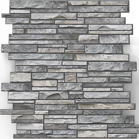 Панель стеновая ПВХ самоклеющаяся камень "Сумерки" 476х475 *10