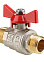 Кран шаровый 3/4" (Ø20) П/П бабочка VALTEC BASE 219 *1/12/144