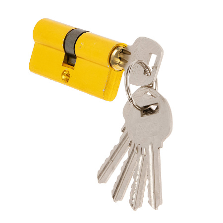 Замок врезной 50мм ключ/ключ,медь,плоский ригель 0827/60-AC Avers *1/24