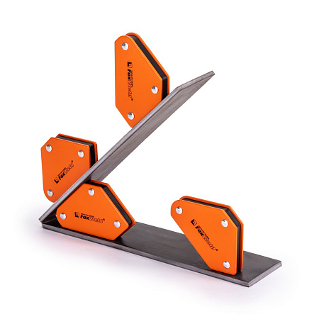 Угольник магнитный углы монтажа 45/90/135 до 4/16кг (4шт)  FIX KIT-4 FoxWeld *1/10