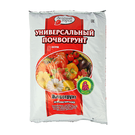 Почвогрунт универсальный  8л на основе биогумуса "Зеленый город" *5/150