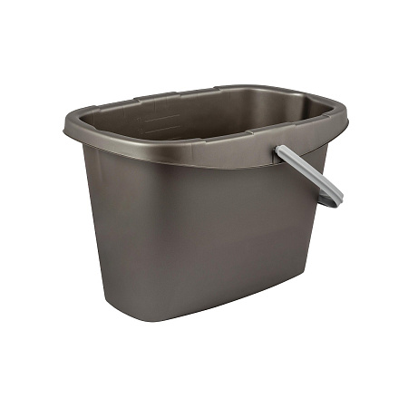 Ведро д/мытья пола пластм. 13л прямоуольное "Step" 380х285мм,h-250 Антрац.SV5007АНТ"Spin Clean"*1/14