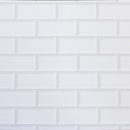 Панель АБС "Белая плитка" (фартук)  (3,0*0,6м) *1