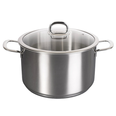 Кастрюля нерж. "Kukmara" "Safia" 6,0л Стекл.кр., d дна225мм (подх. д/Индукц.пл.) SF-CA6024G *1/4