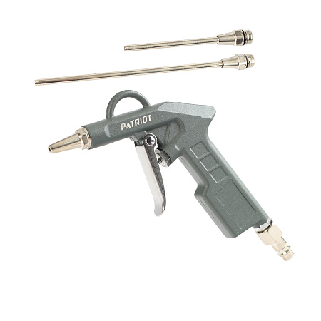 Пистолет продувочный 10 бар 400 л/мин штуцер 1/4"F комплект сменных сопел GH60C PATRIOT *1/10