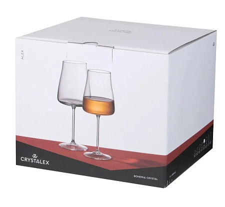 Набор бокалов стекло "BOHEMIA" "Алекс" 600мл 6шт д/вина 40950/600  "KRYSTALEX" *1/8