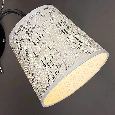 Бра N1944/1W BK+CH E27 1*40Вт (250*280*160)  VERNER LIGHTING *1