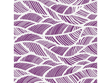 Коврик для ванной ПВХ шир. 65см х12м "V-line" Фотопечать 7107 leaves-purple "Листья лиловые" *12