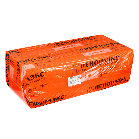 Экструдированный Пенополистирол Пеноплэкс-Комфорт (1185*585*100)*1уп=4плиты=0,2772м3=2,77кв.м*1/48