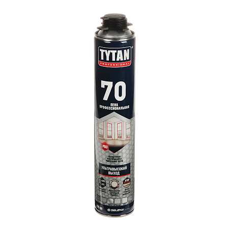 Пена монтажная профес. 1000мл/997гр летняя "TYTAN 70 "  62992/15577/18535  выход до 70 л *1/12/504