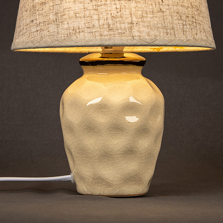 Лампа настольная 16004-0.7-01J1 Е14 40Вт (керамика+абажур) *1/36