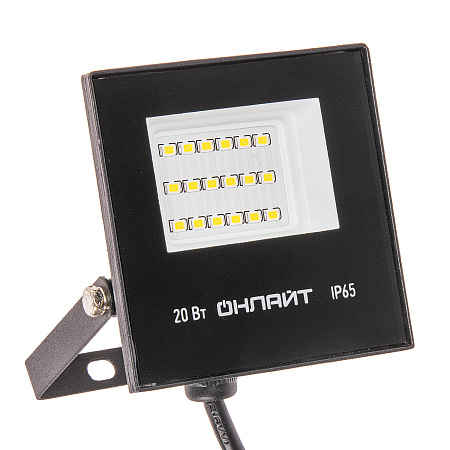 Прожектор светодиодный 20Вт 6,0K IP65 холодный Онлайт OFL-20-6K-BL-IP65-LED 61949 *1/50