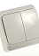 Выключатель "Этюд" ОП 2кл. белый с подсветкой ВА10-006В  *10/25