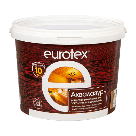 Защитно-декоративное покрытие для древесины акриловое калужница 2,5 кг Eurotex *1/4/168