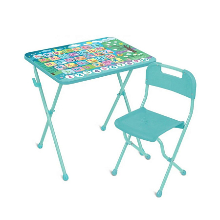 Комплект детской мебели: Стол выс.52см+стул с пластм.сид..выс.30см "Азбука" КП/А1 (Ижевск) *1