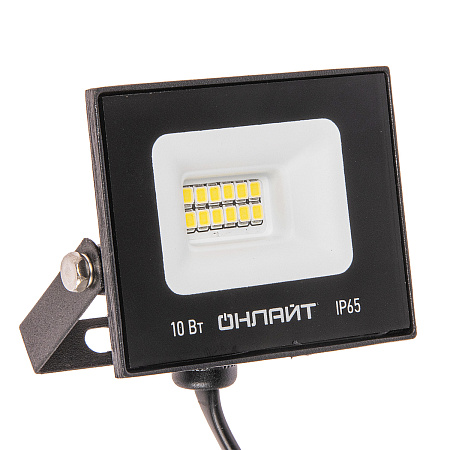 Прожектор светодиодный 10Вт 6,0K IP65 холодный Онлайт OFL-10-6K-BL-IP65-LED 71688 *1/50/80