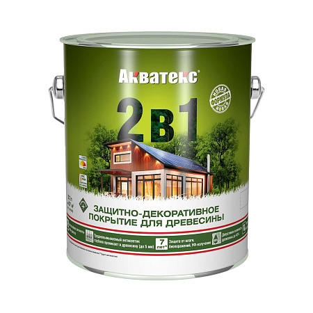 Защитно-декоративное покрытие для древесины алкидное палисандр 2,7 л АКВАТЕКС *1/4/144