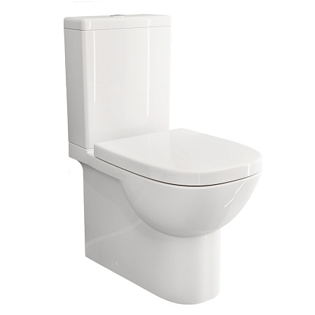 Унитаз-компакт Quadro Slim Luxe с сид. дюропласт, микролифт Sanita Lux *1