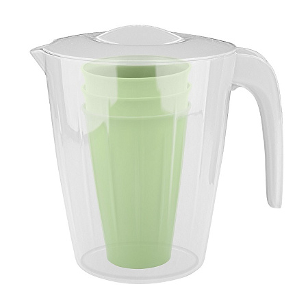 Набор для напитков пласт "Vanilla": Кувшин1,9л Пр.+3ст.350мл Фисташ. SE182812998("Sugar&Spice")*1/5