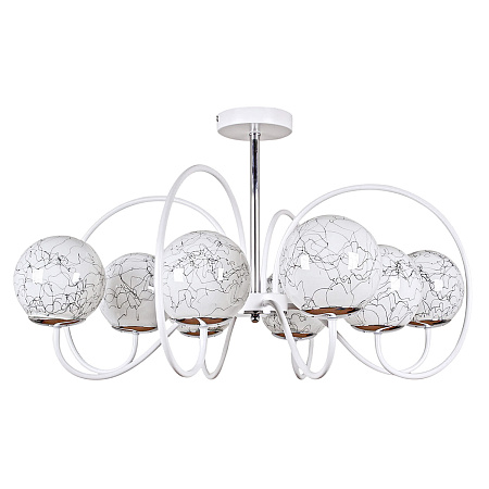 Люстра 01269-0.3-08B WH+CR Е27 8*60W S=32м2  *1