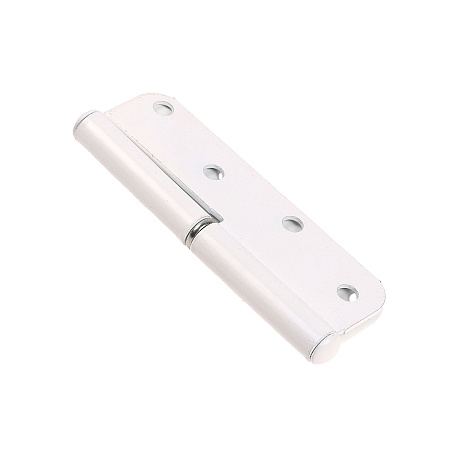 Петля накладная полимер.110мм белая ПРАВАЯ (комплект 2 шт+саморезы) ДомоСтрой *10/150