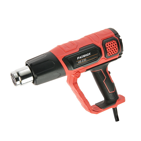 Фен строительный 2000Вт  25/25-350/25-600°С 500-300-500 л/мин 4 насадки ЖКдисплей HG220 PATRIOT*1/10