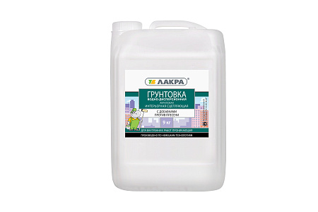 Грунтовка акриловая для внутренних работ 9кг Лакра  против плесени сцепляющая  *1/60